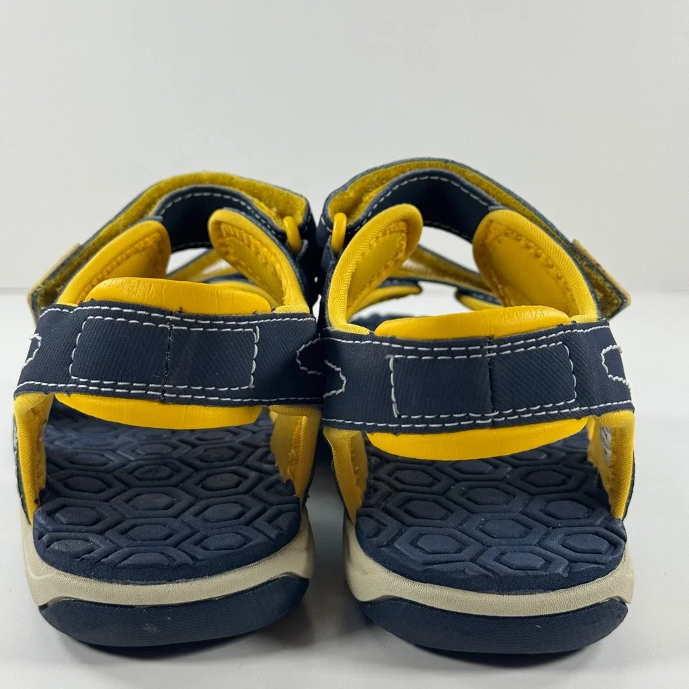 Timberland Adventure Seeker Boys‎ Navy Yellow Sandals A5798 Size 2 US